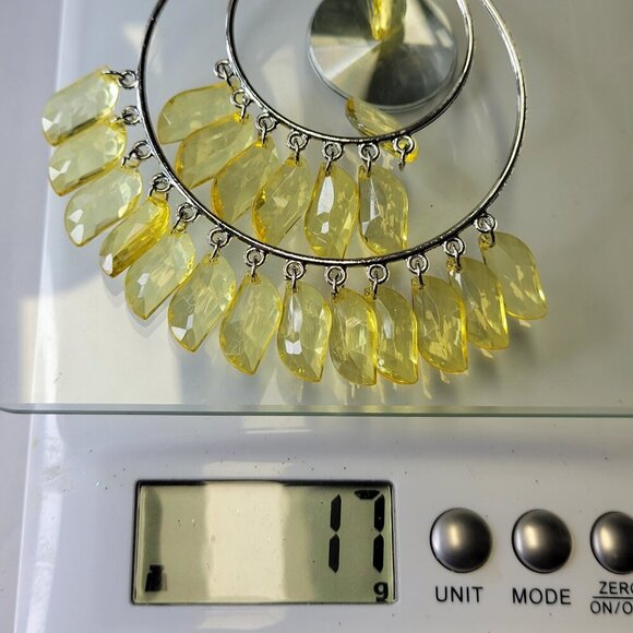 Yellow Hoop Earrings - Picture 7 of 7